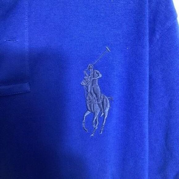 Polo Ralph Lauren Mens Big Pony Logo Polo Rugby Shirt Sz XL Royal Blue - Picture 2 of 5